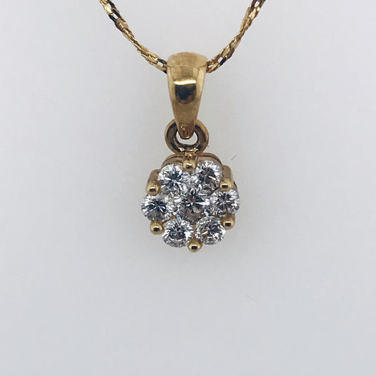 18CK YG DIAMOND PENDANT