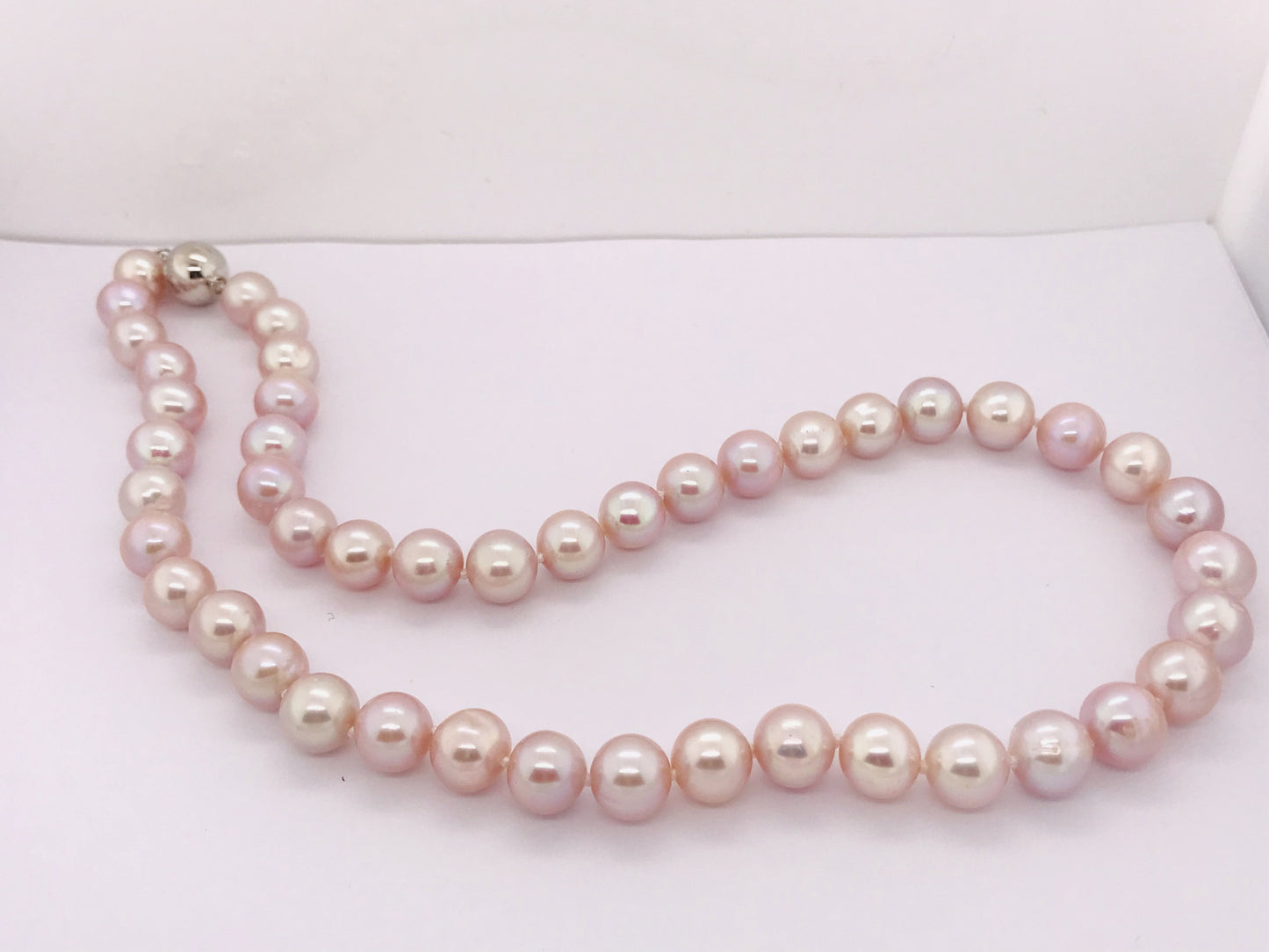 STERLING SILVER PINK POTATO FRESHWATER PEARL NECKLACE