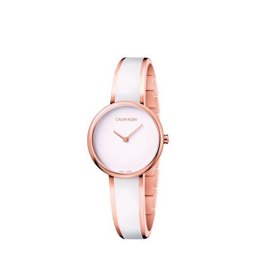 CK  SEDUCE LADY QUARTZ WATCH PVD BANGLE